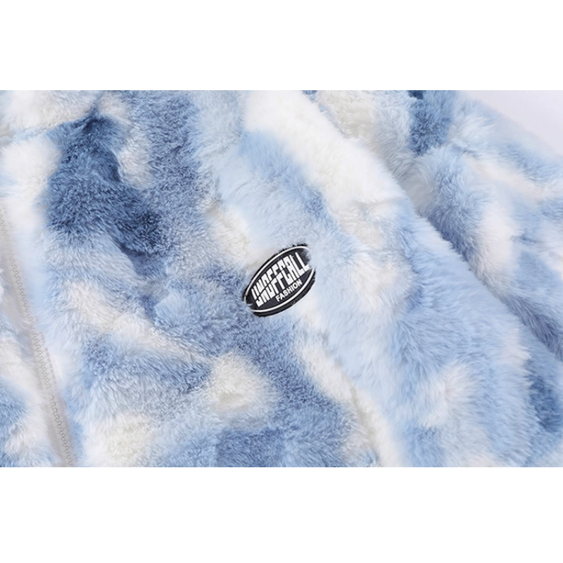 タイダイ風フェイクファージャケット ou4