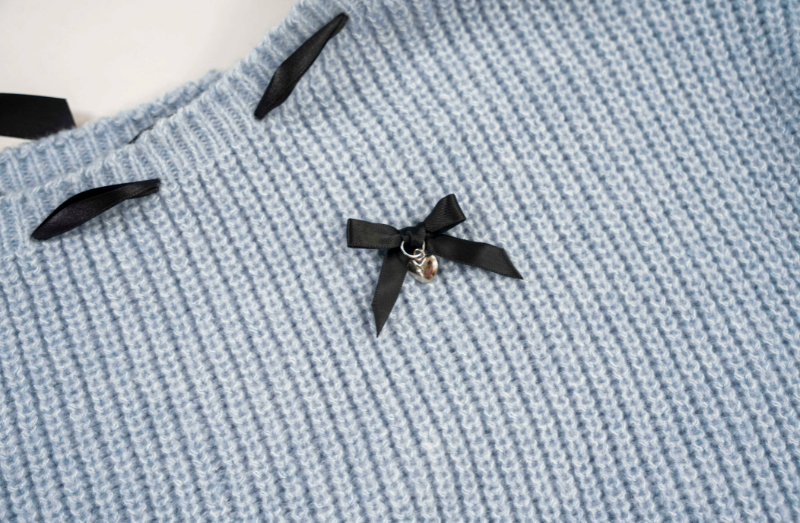 袖リボン付きニット tp22