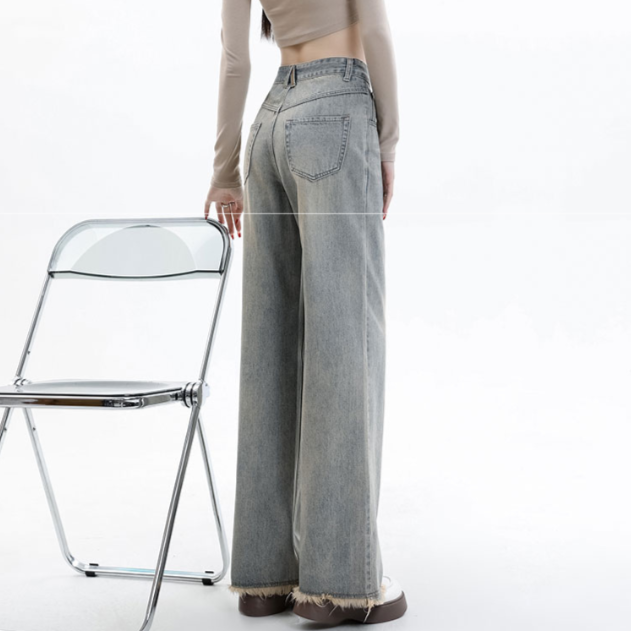 ハイウエストストデニムパンツ bt2