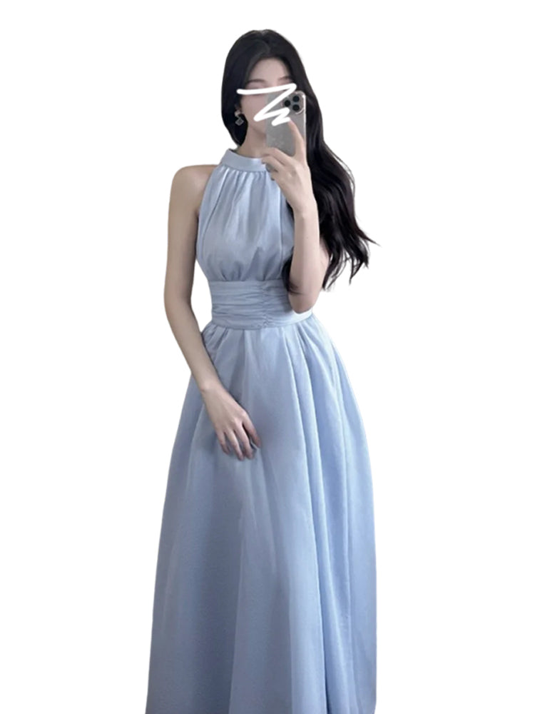 ホルターネックロングワンピース