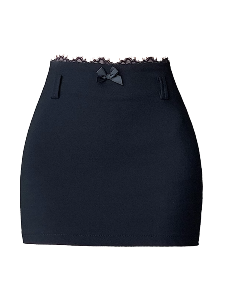 黒レースミニスカート bt9