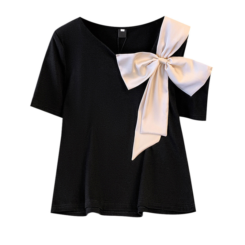 リボンエレガンスブラックトップス