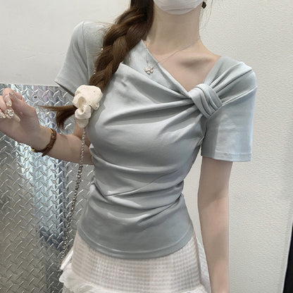 ワンショルダートップス