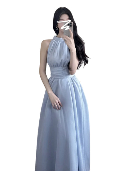 ホルターネックロングワンピース