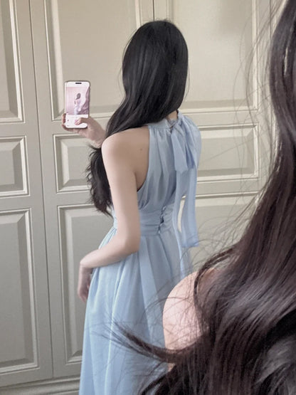 ホルターネックロングワンピース