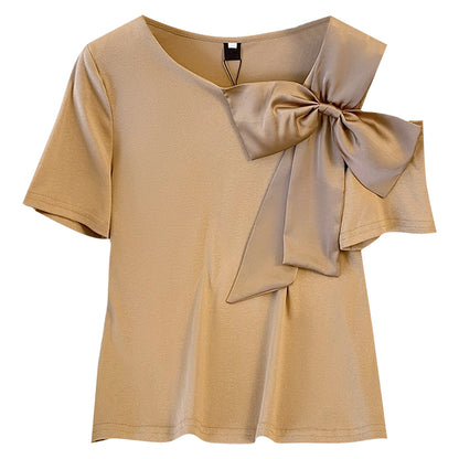 リボンエレガンスブラックトップス